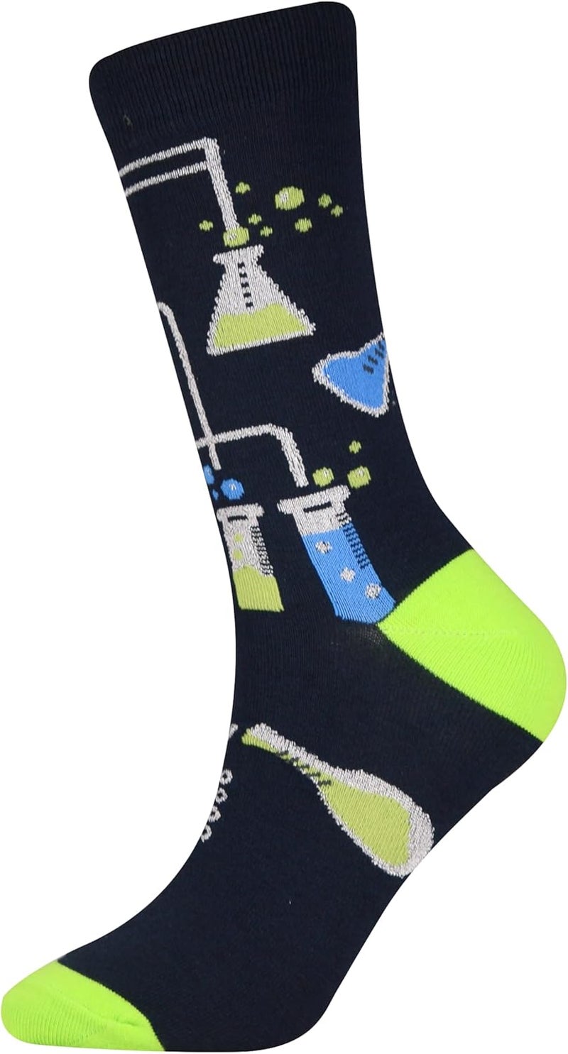 Cansok Men's 2/4 Packs Fun Crazy Novelty Dress Crew Socks - Image 3